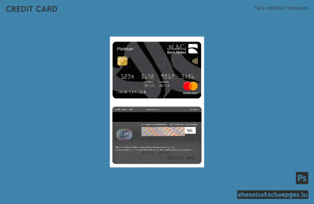 Saudi Arabia Bank Albilad Bank Platinum Mastercard Beispielvorschau